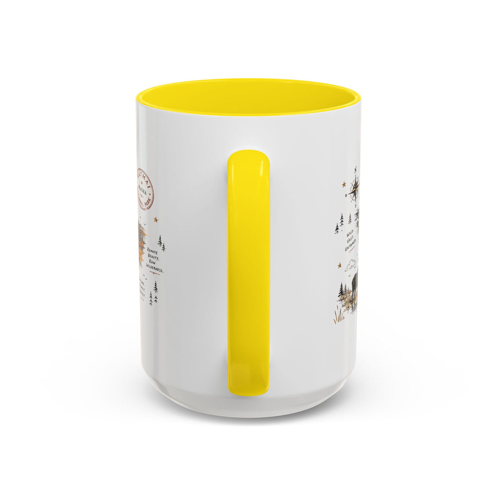Katmai National Park Coffee Mug | Alaska Bear Watching Wildlife Gift | Accent Color Ceramic 11oz 15oz