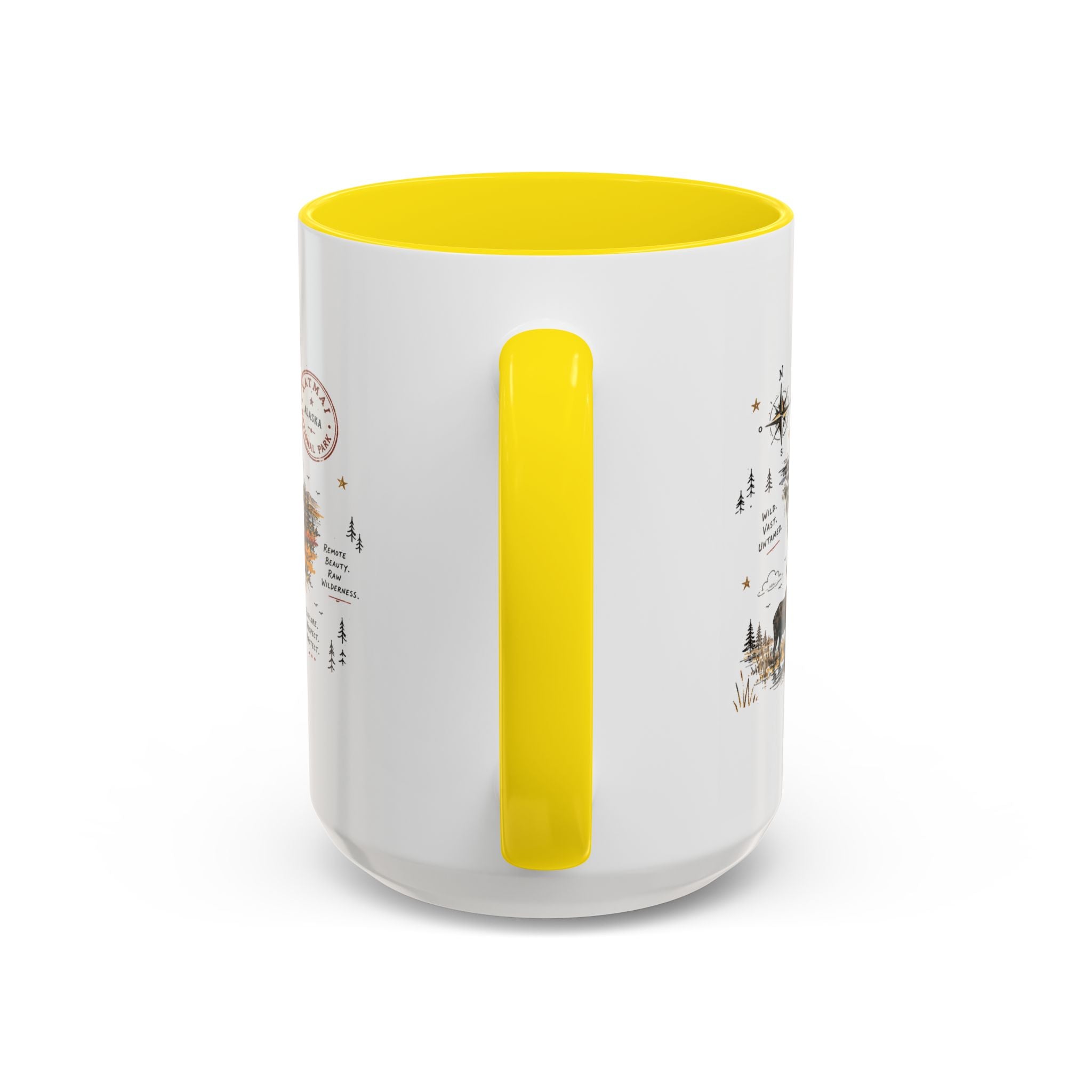 Katmai National Park Coffee Mug | Alaska Bear Watching Wildlife Gift | Accent Color Ceramic 11oz 15oz