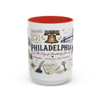 Philadelphia Coffee Mug | Pennsylvania Souvenir City Gift | Accent Color Ceramic 11oz 15oz
