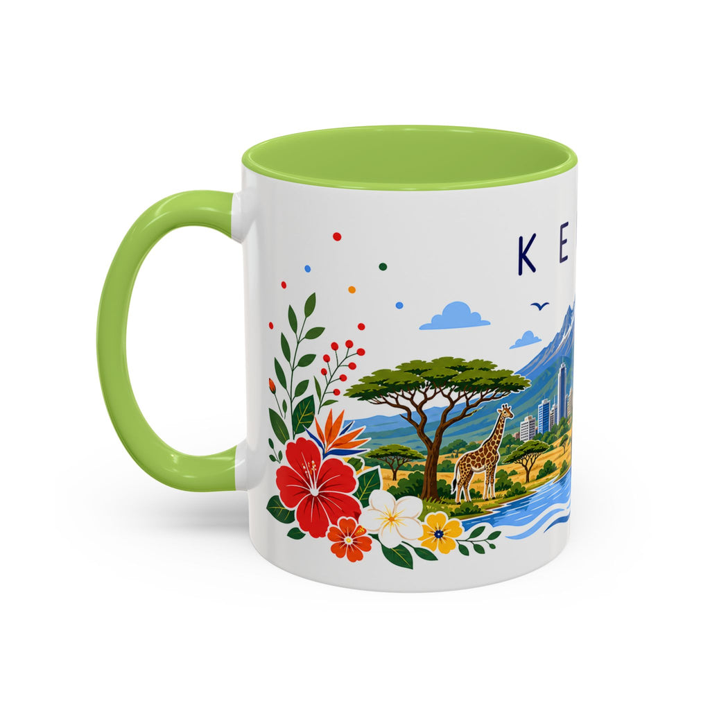 Kenya Coffee Mug | Travel Souvenir Accent Mug | Place Gift Ceramic Cup 11oz 15oz