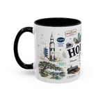 Houston Coffee Mug | Texas Souvenir City Gift | Accent Color Ceramic 11oz 15oz