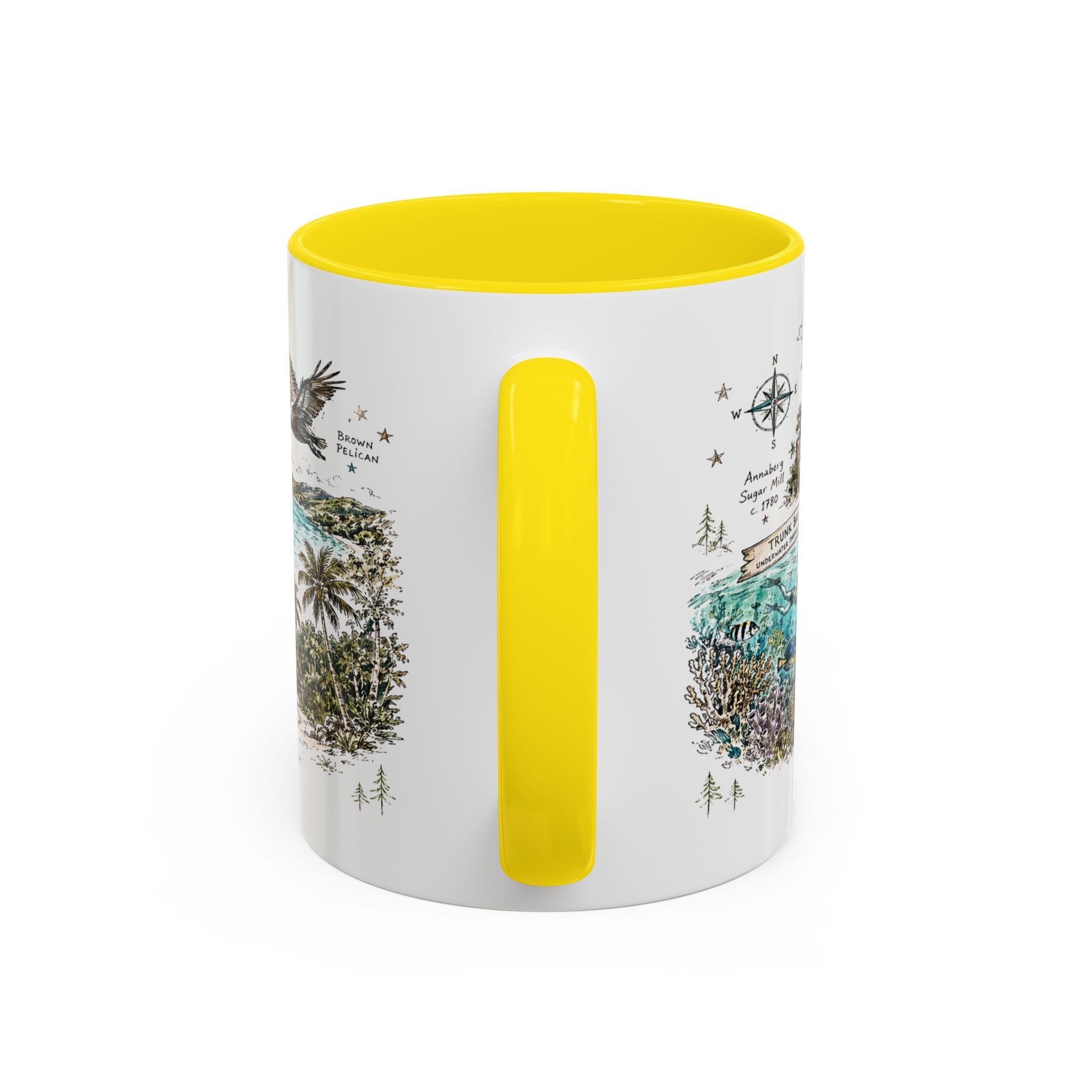 Virgin Islands National Park Coffee Mug | Caribbean Beach Snorkeling Reef Gift | Accent Color Ceramic 11oz 15oz