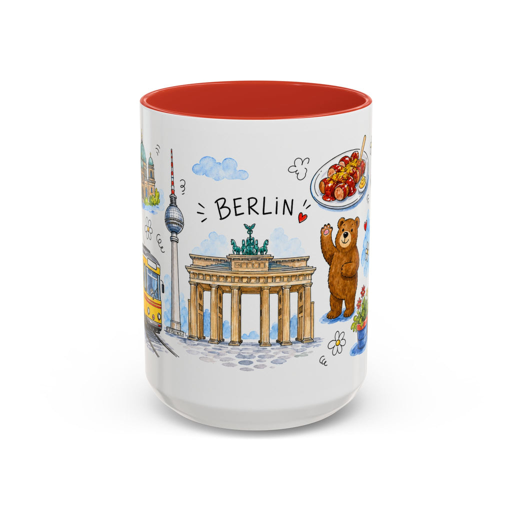 Berlin Travel Mug | European City Souvenir Accent Coffee Mug | 11oz 15oz Ceramic Cup
