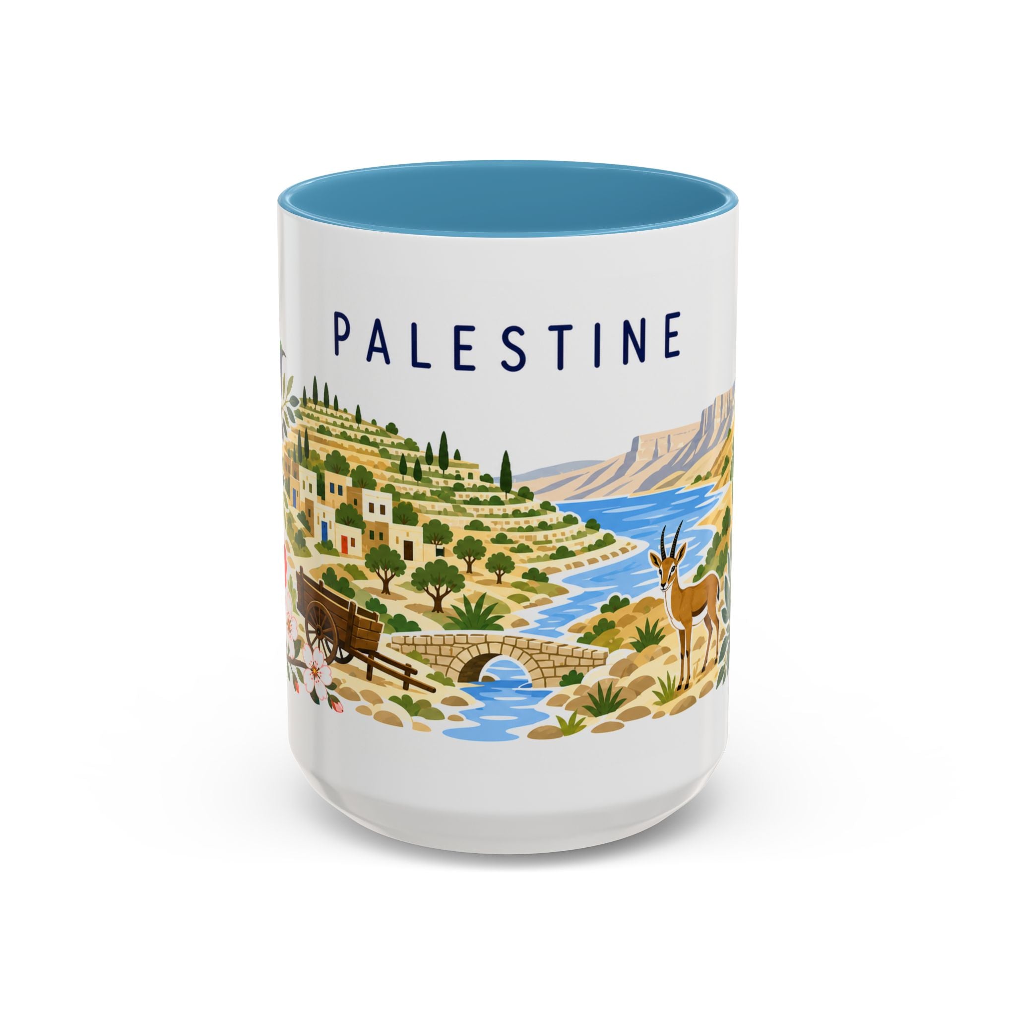Palestine Coffee Mug | Travel Souvenir Accent Mug | Country Gift Ceramic Cup 11oz 15oz