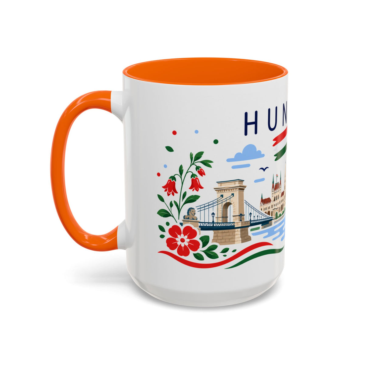 Hungary Coffee Mug | Travel Souvenir Accent Mug | Country Gift Ceramic Cup 11oz 15oz