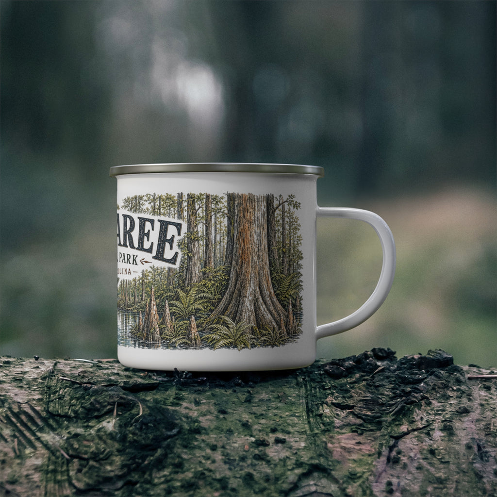Congaree National Park Vintage Enamel Camping Mug | 12oz National Park Hiking Gift