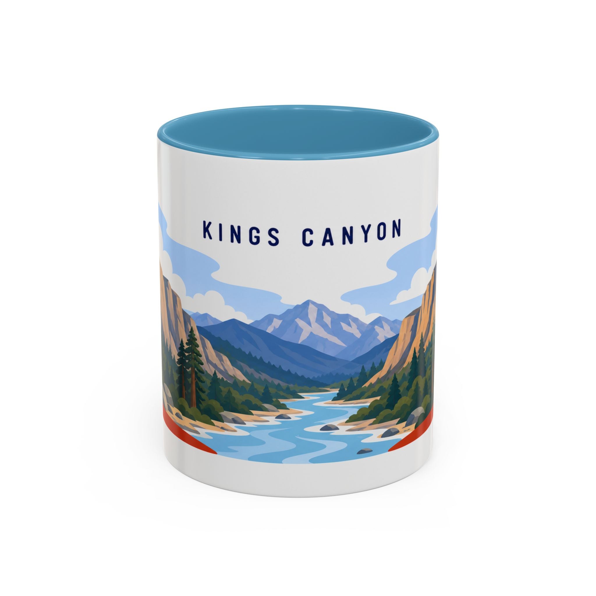 Kings Canyon National Park Coffee Mug | Solid Color Block Park Souvenir | 11oz 15oz Accent Mug