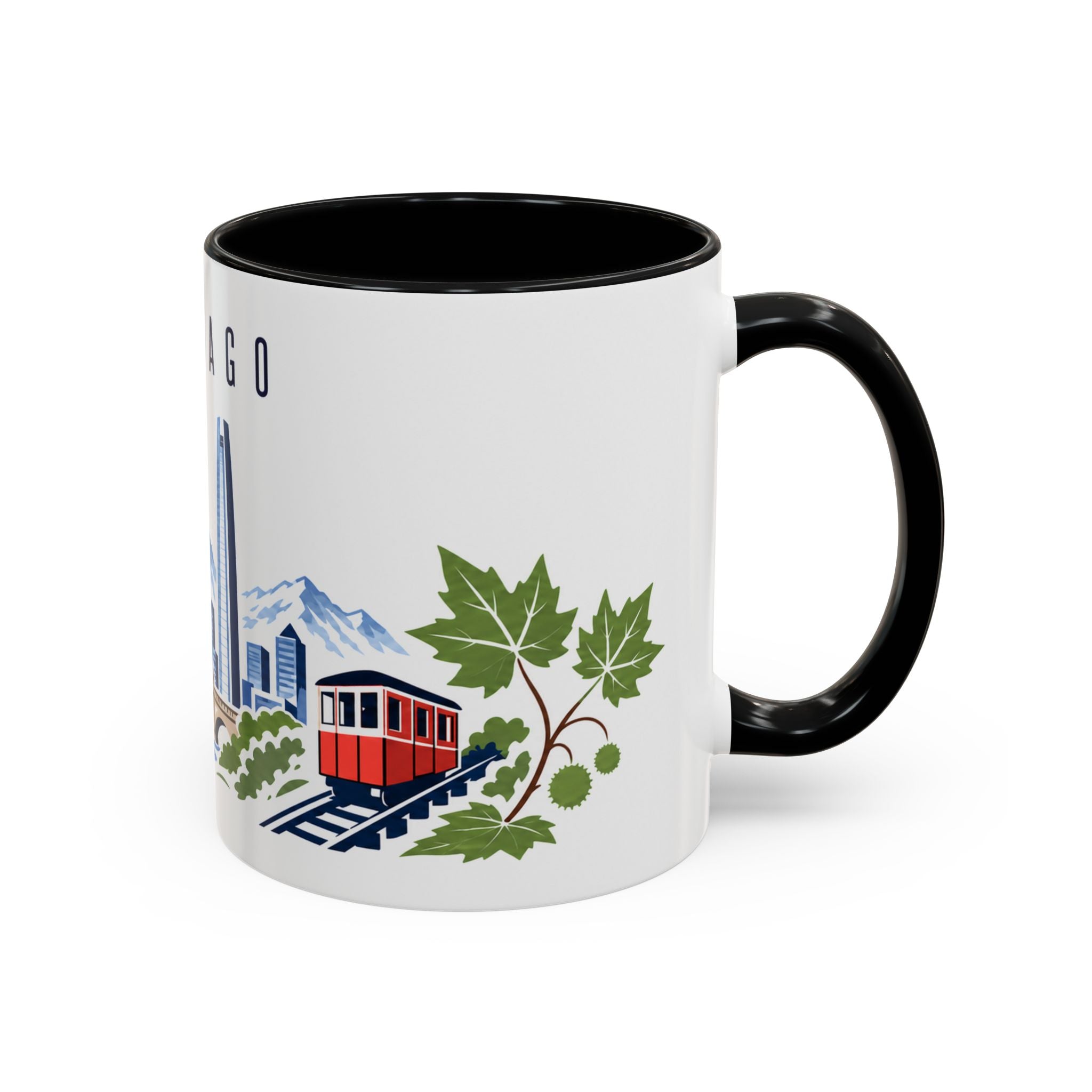 Santiago Coffee Mug | Chile Travel Souvenir | Porcelain Decal City Gift | 11oz 15oz Accent Mug