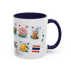 Bangkok Coffee Mug | Postage Stamp Collage Mug | Travel Souvenir Accent Cup 11oz 15oz