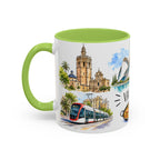 Valencia Illustrated Travel Mug | City Souvenir Accent Coffee Mug | 11oz 15oz Ceramic Cup