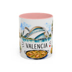 Valencia Illustrated Travel Mug | City Souvenir Accent Coffee Mug | 11oz 15oz Ceramic Cup