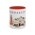 Marrakech Coffee Mug | Morocco Travel Souvenir | Porcelain Decal City Gift | 11oz 15oz Accent Mug
