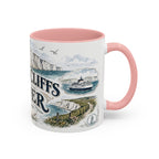 White Cliffs of Dover Mug, England Travel Souvenir, Bucket List Gift, Accent Ceramic Coffee Mug 11oz 15oz