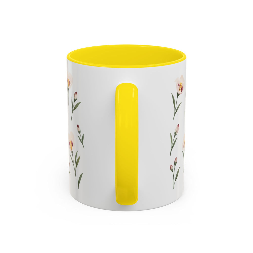Utah Sego Lily Mug, State Flower Floral Coffee Cup, 11oz Botanical Gift