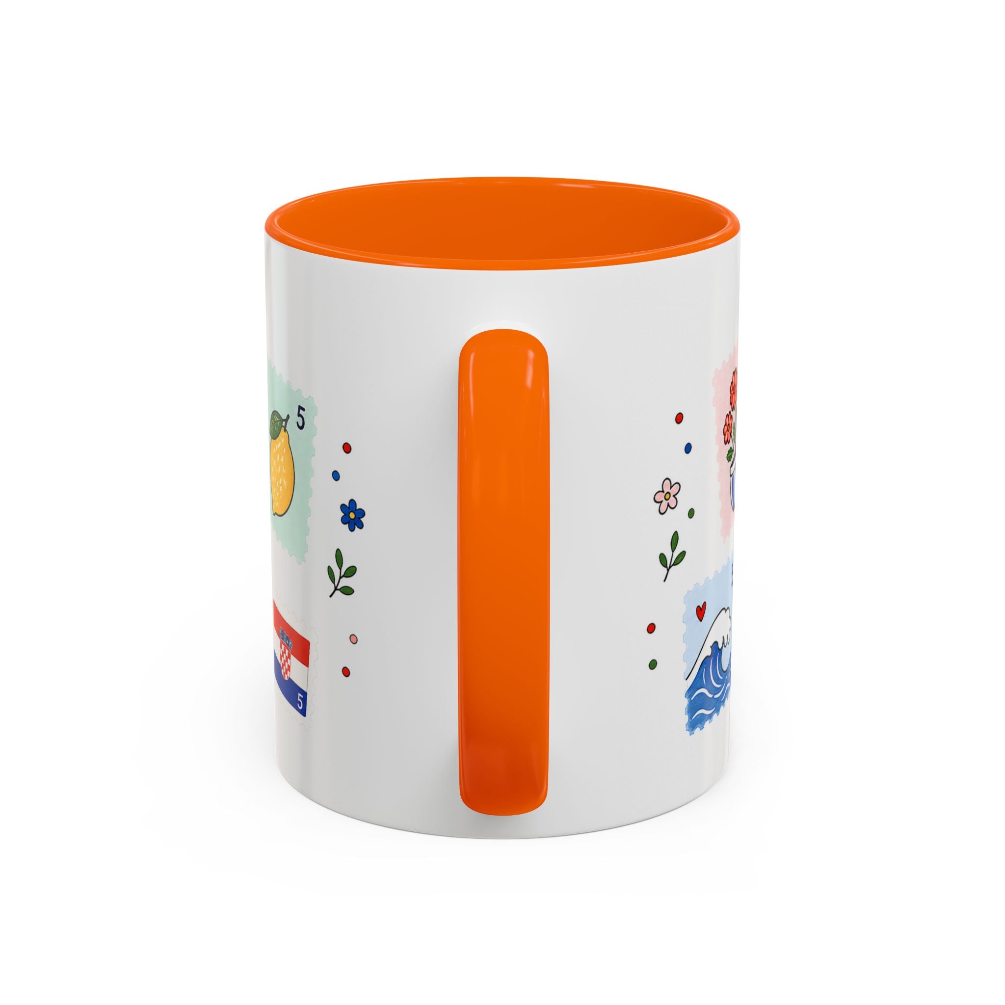 Dubrovnik Coffee Mug | Postage Stamp Collage Mug | Travel Souvenir Accent Cup 11oz 15oz