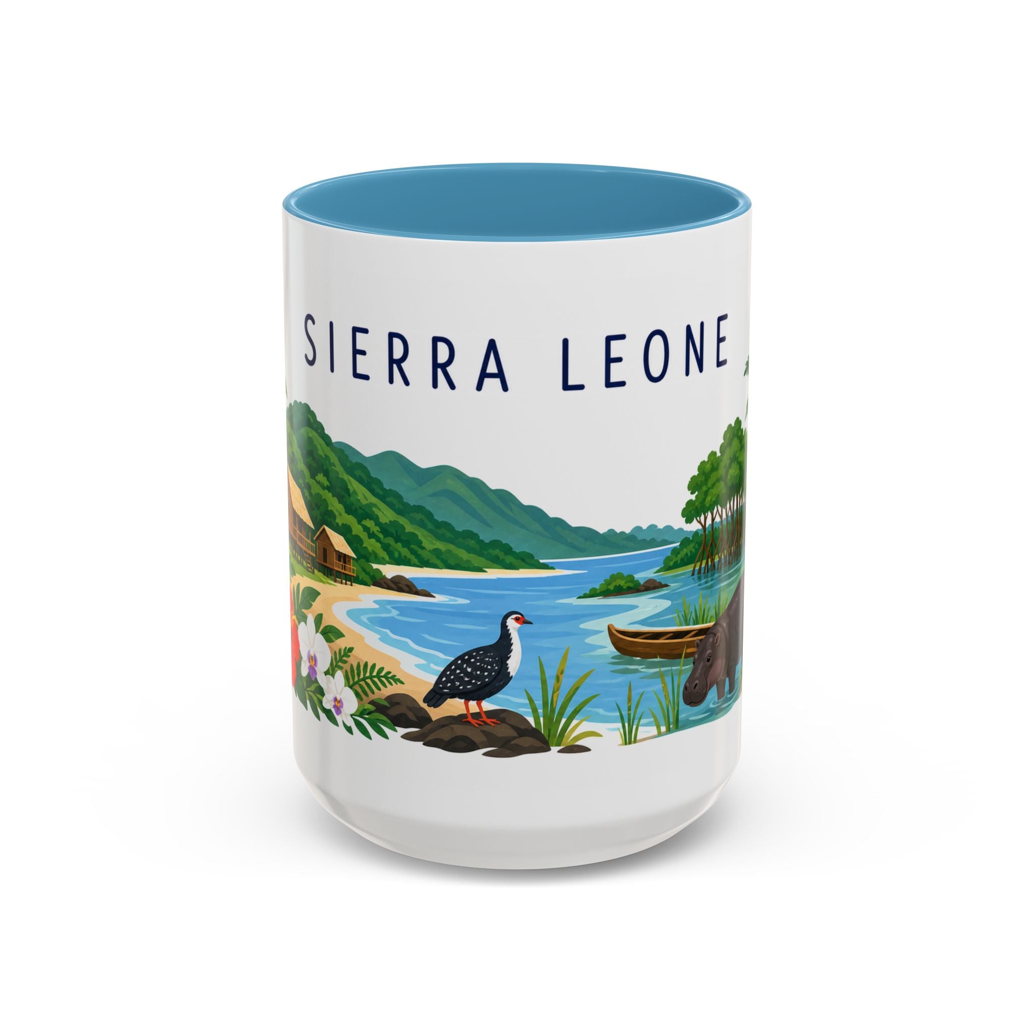 Sierra Leone Coffee Mug | Travel Souvenir Accent Mug | Country Gift Ceramic Cup 11oz 15oz