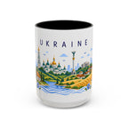 Ukraine Coffee Mug | Travel Souvenir Accent Mug | Place Gift Ceramic Cup 11oz 15oz