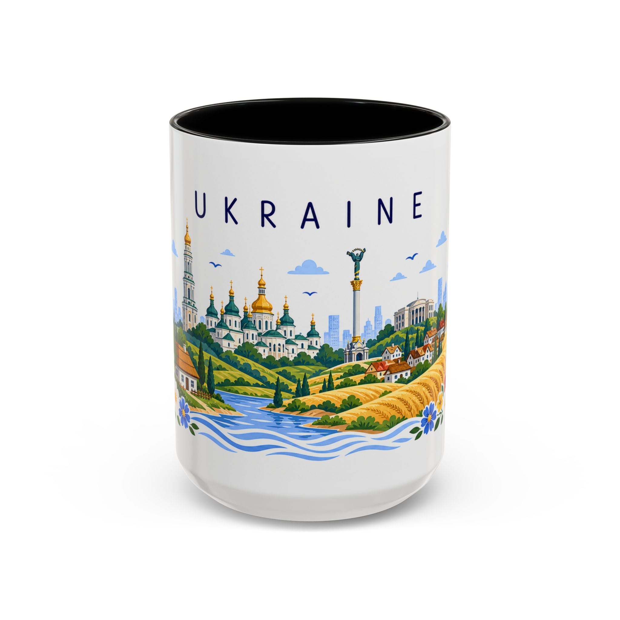 Ukraine Coffee Mug | Travel Souvenir Accent Mug | Place Gift Ceramic Cup 11oz 15oz