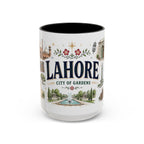 Lahore Coffee Mug | Pakistan Souvenir Travel Gift | Accent Color Ceramic 11oz 15oz