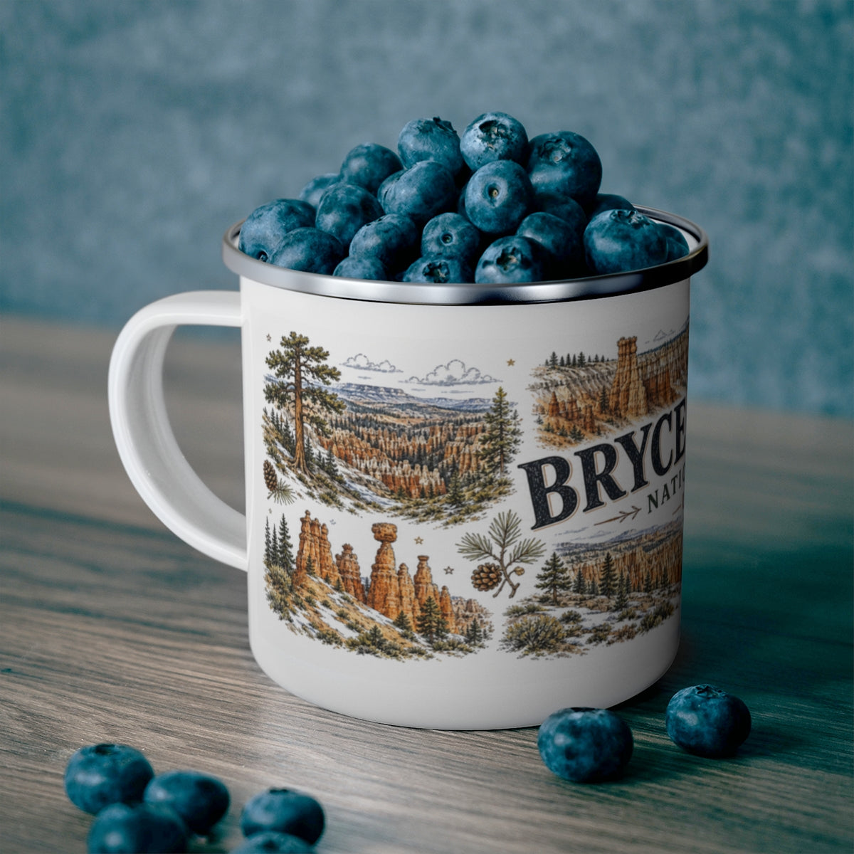 Bryce Canyon National Park enamel camping mug outdoor lifestyle scene