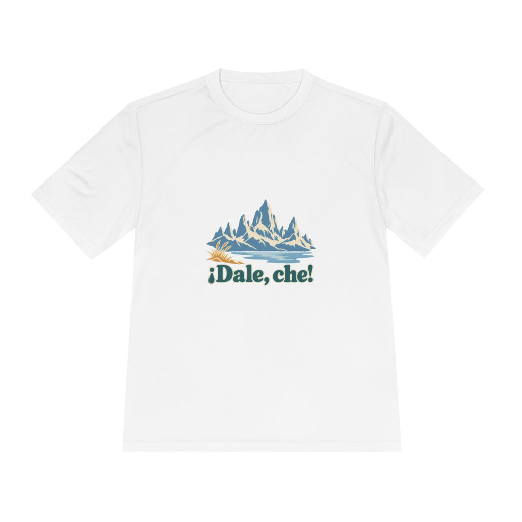 Argentina Performance T-Shirt | Patagonia Peaks | ¡Dale, che! | Country Travel Gift — front — View 01
