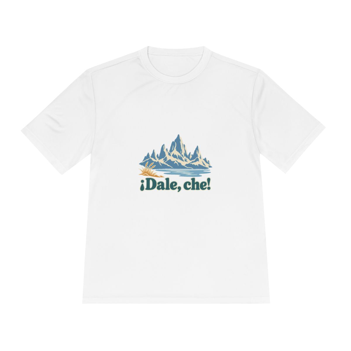 Argentina Performance T-Shirt | Patagonia Peaks | ¡Dale, che! | Country Travel Gift — front — View 01