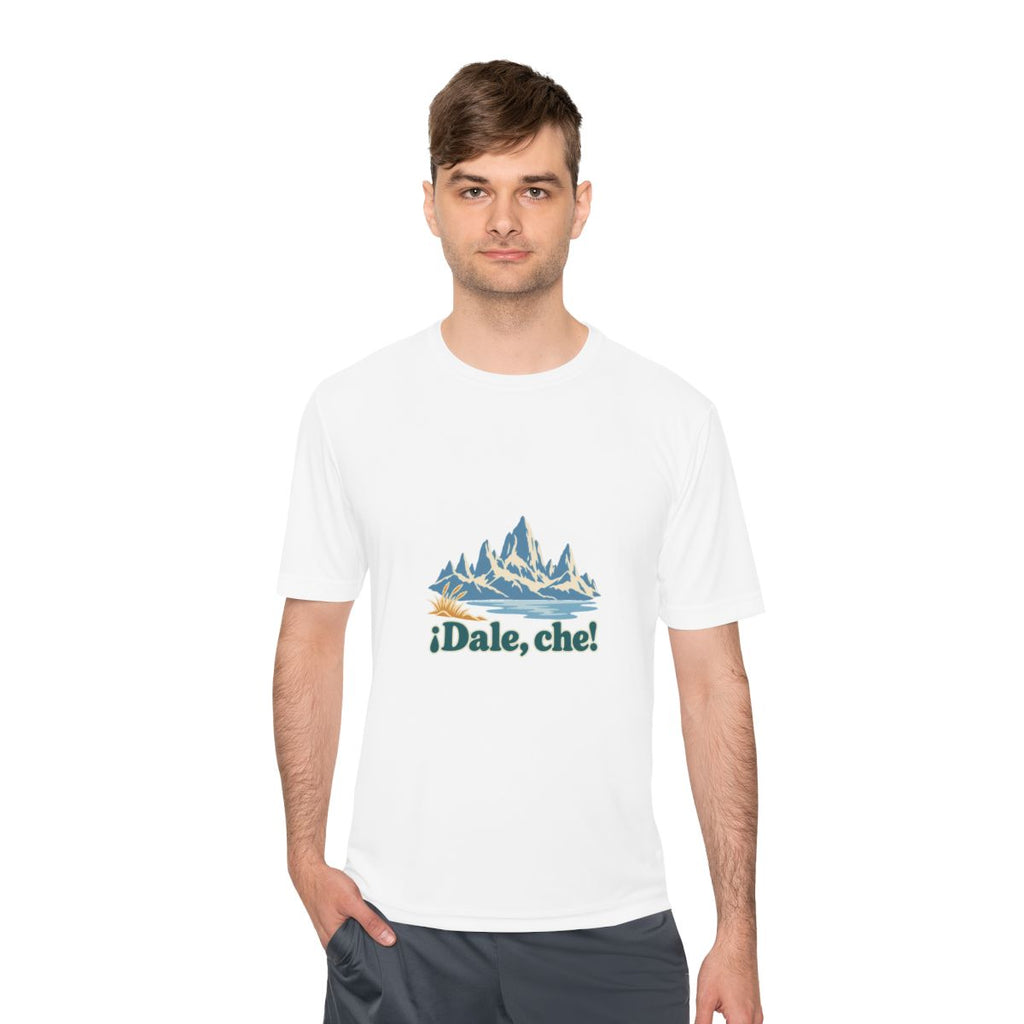 Argentina Performance T-Shirt | Patagonia Peaks | ¡Dale, che! | Country Travel Gift — person-1 — View 02