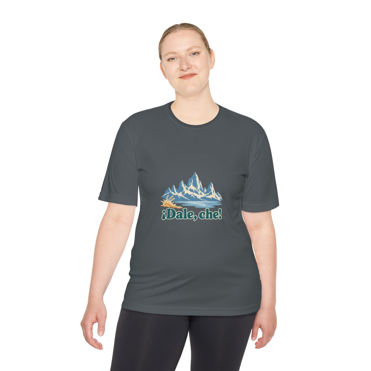Argentina Performance T-Shirt | Patagonia Peaks | ¡Dale, che! | Country Travel Gift — person-2 — View 07