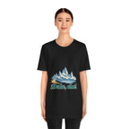 Argentina Cotton T-Shirt | Patagonia Peaks | ¡Dale, che! | Country Travel Gift — person-1 — View 15