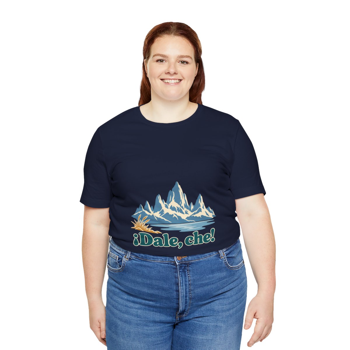 Argentina Cotton T-Shirt | Patagonia Peaks | ¡Dale, che! | Country Travel Gift — person-5 — View 19