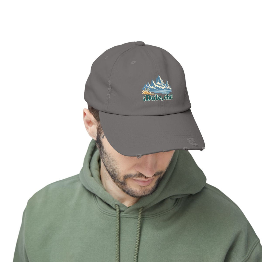 Argentina Distressed Cap | Patagonia Peaks | ¡Dale, che! | Country Travel Gift — person-2-front — View 09