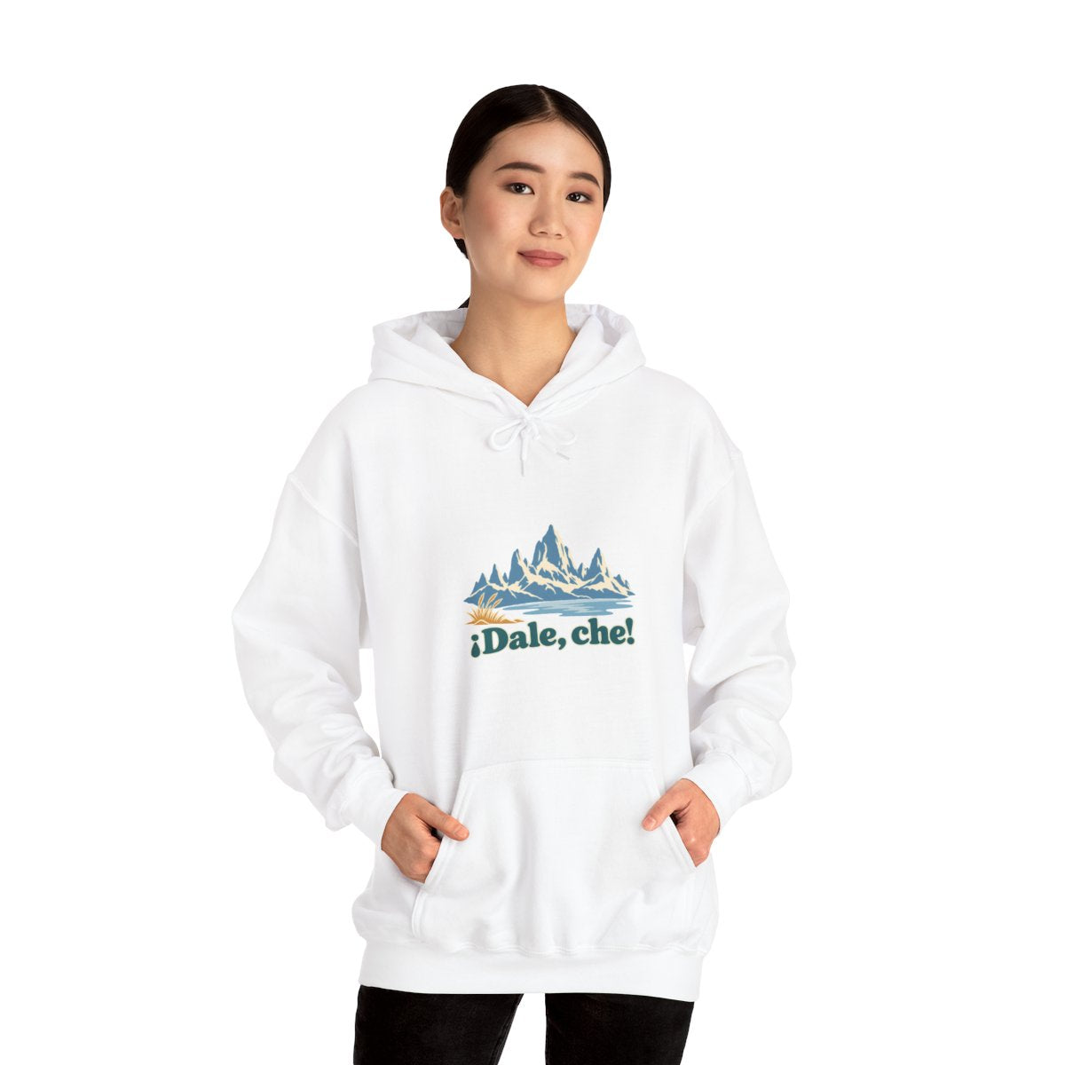 Argentina Hoodie | Patagonia Peaks | ¡Dale, che! | Country Travel Gift — on-model-98427 — View 04