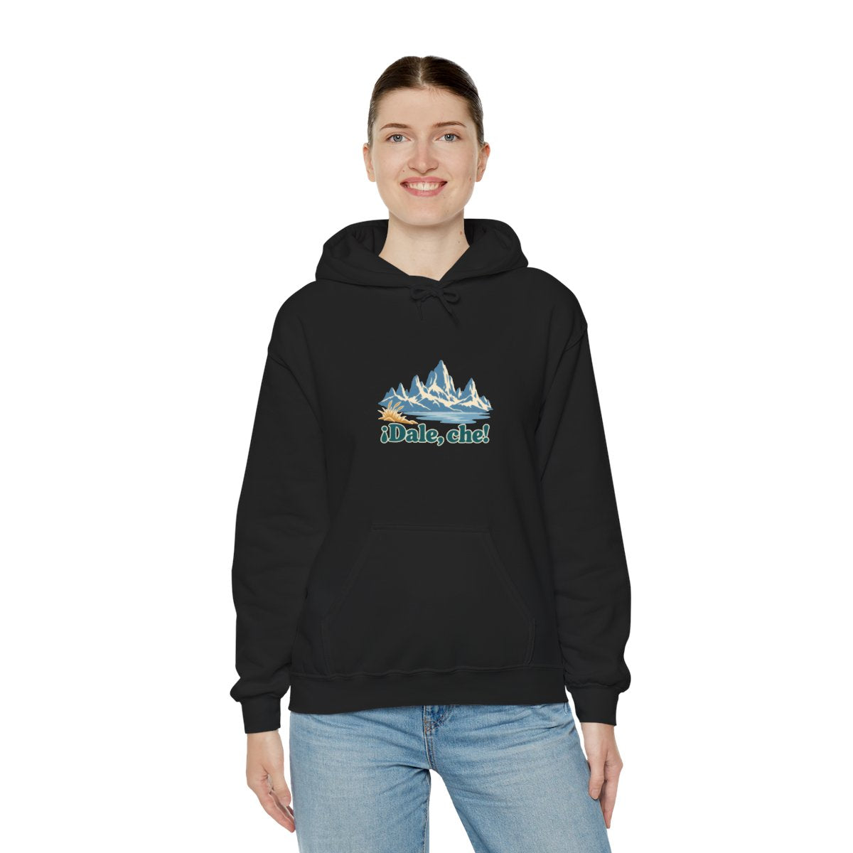 Argentina Hoodie | Patagonia Peaks | ¡Dale, che! | Country Travel Gift — on-model-98429 — View 11