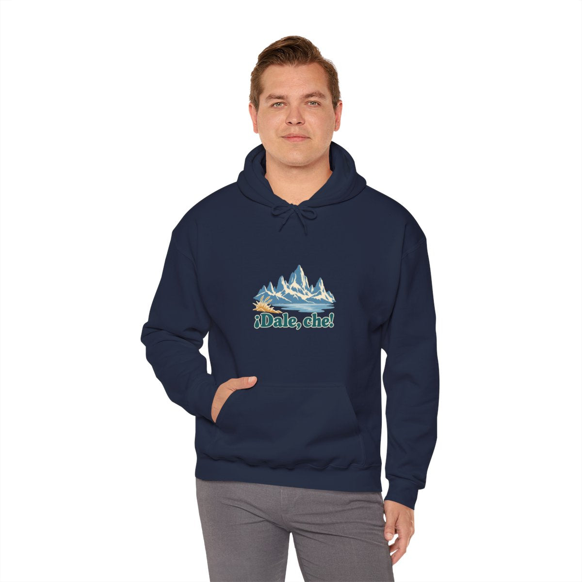 Argentina Hoodie | Patagonia Peaks | ¡Dale, che! | Country Travel Gift — on-model-98430 — View 15