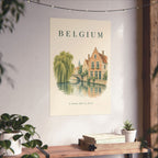 Belgium Matte Poster | Bruges Canal | L'union fait la force | Country Travel Gift — context-3 — View 05