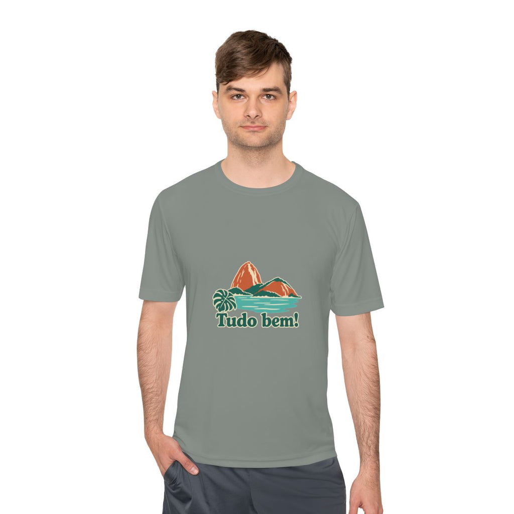 Brazil Performance T-Shirt | Sugarloaf Bay | Tudo bem! | Country Travel Gift — person-1 — View 10