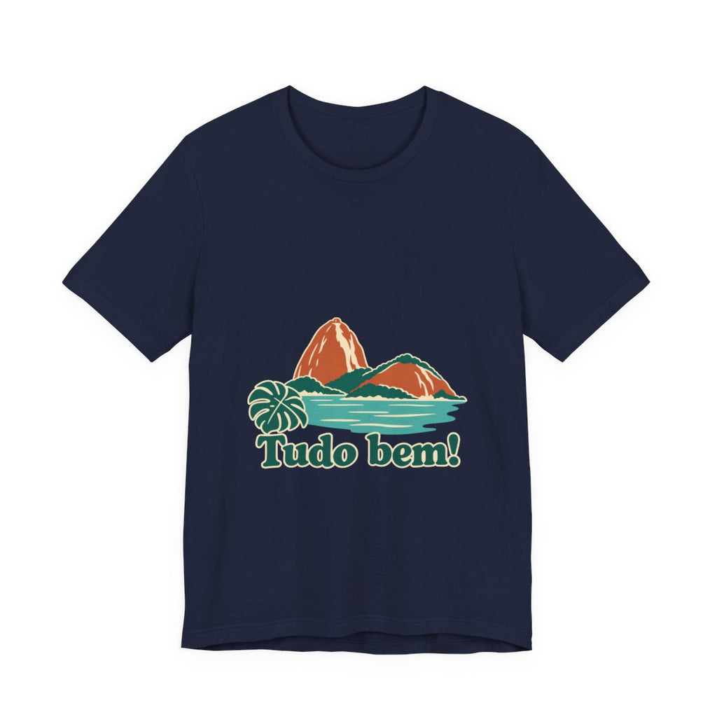 Brazil Cotton T-Shirt | Sugarloaf Bay | Tudo bem! | Country Travel Gift — front-2 — View 03