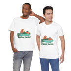 Brazil Cotton T-Shirt | Sugarloaf Bay | Tudo bem! | Country Travel Gift — duo-4 — View 13
