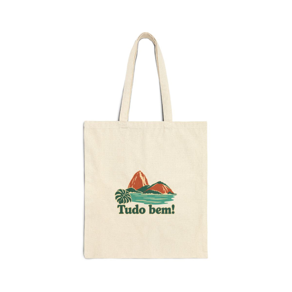 Brazil Canvas Tote Bag | Sugarloaf Bay | Tudo bem! | Country Travel Gift — front — View 01
