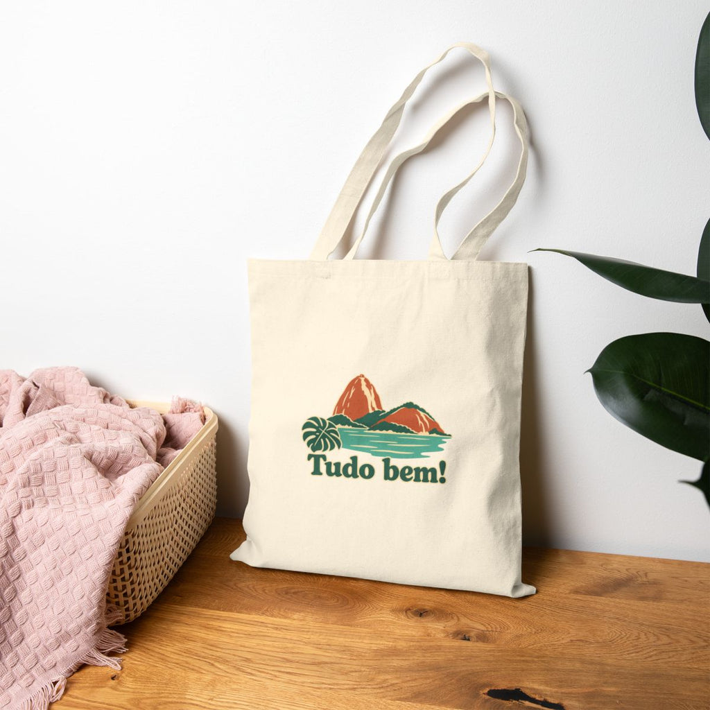 Brazil Canvas Tote Bag | Sugarloaf Bay | Tudo bem! | Country Travel Gift — lifestyle-front — View 02