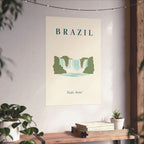 Brazil Matte Poster | Iguacu Falls | Tudo bem! | Country Travel Gift — context-3 — View 05