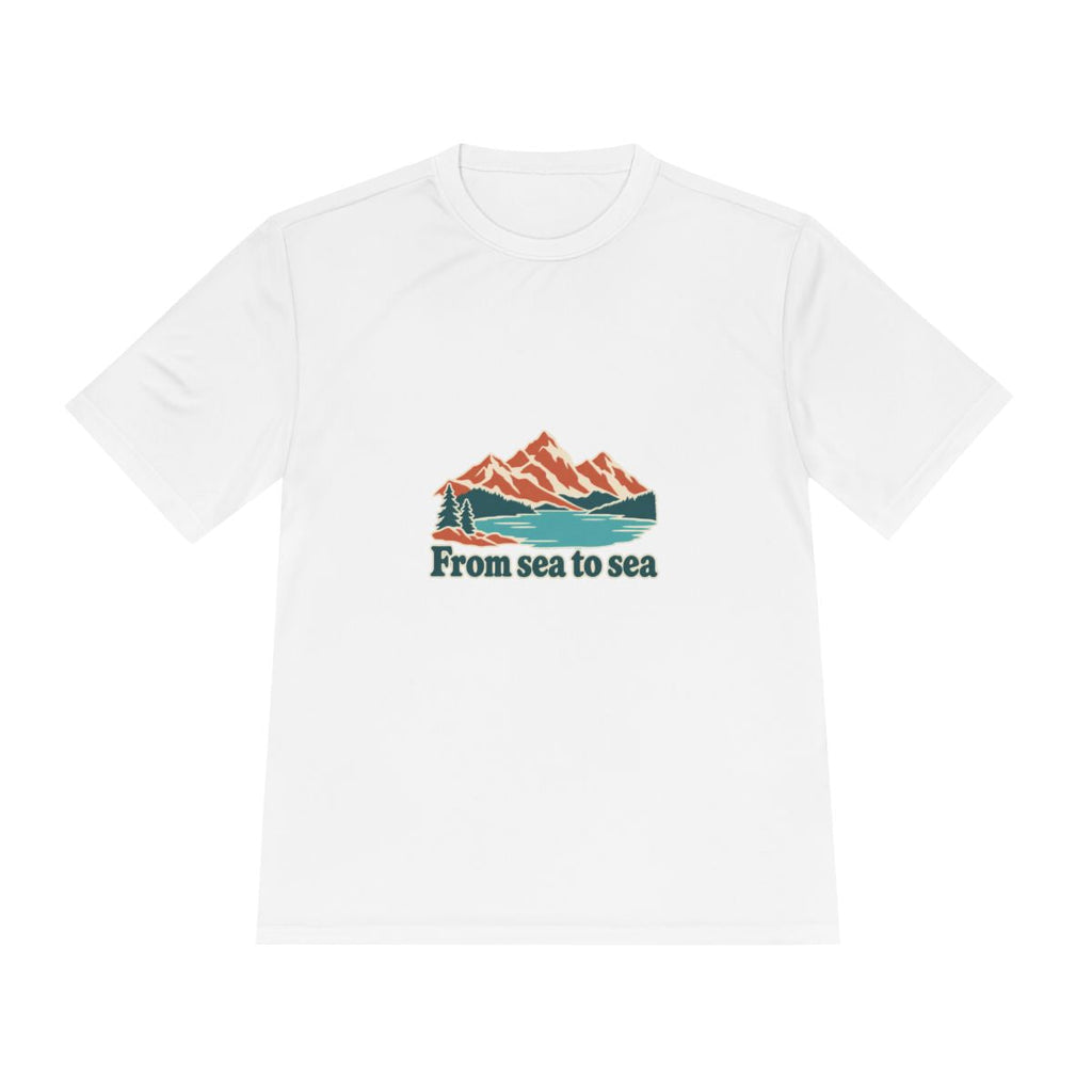 Canada Performance T-Shirt | Rockies Lake | From sea to sea | Country Travel Gift — front — View 01