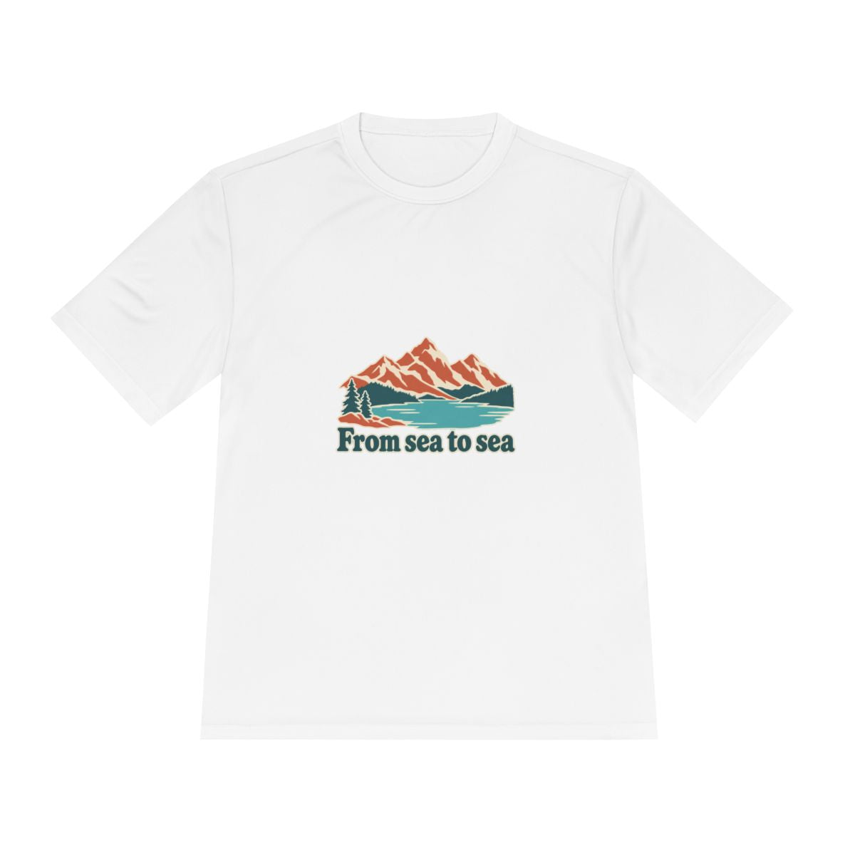 Canada Performance T-Shirt | Rockies Lake | From sea to sea | Country Travel Gift — front — View 01