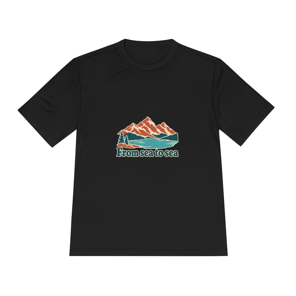 Canada Performance T-Shirt | Rockies Lake | From sea to sea | Country Travel Gift — front — View 11