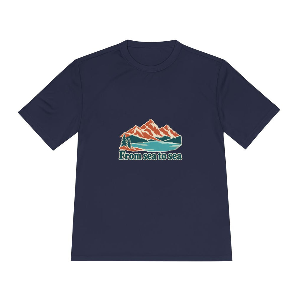 Canada Performance T-Shirt | Rockies Lake | From sea to sea | Country Travel Gift — front — View 12