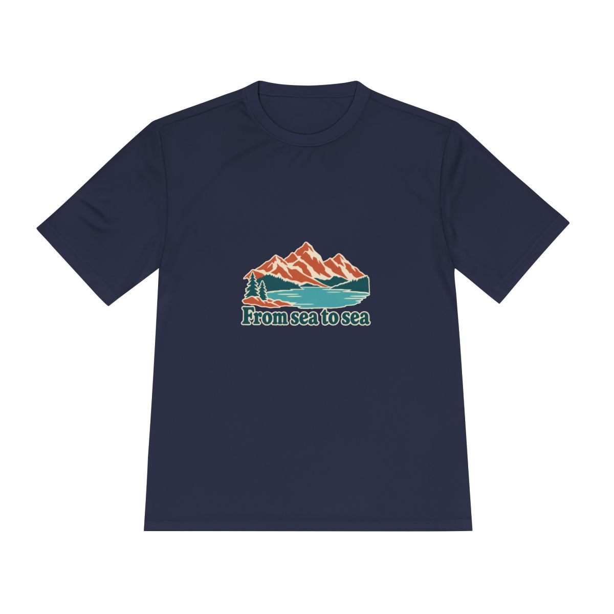 Canada Performance T-Shirt | Rockies Lake | From sea to sea | Country Travel Gift — front — View 12