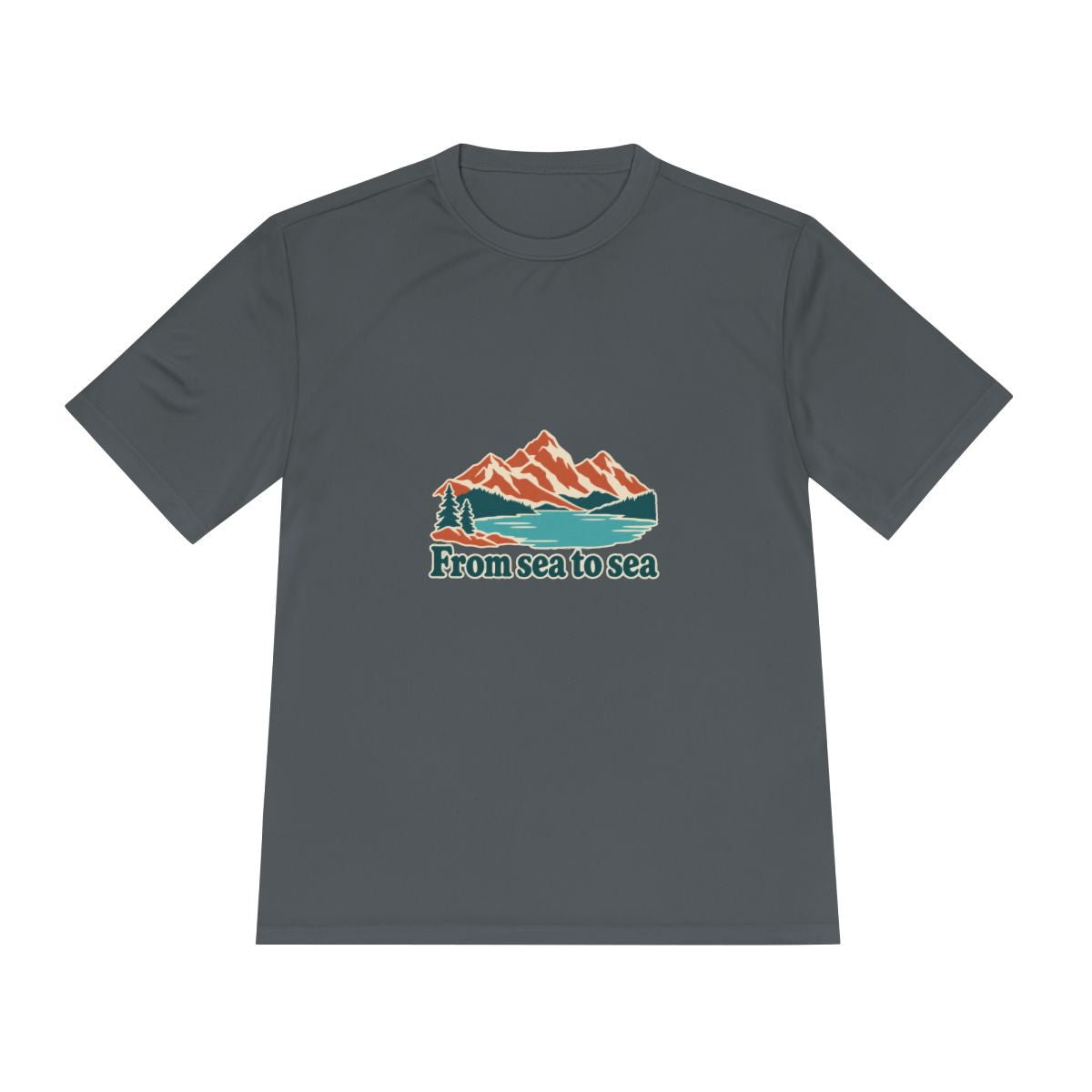 Canada Performance T-Shirt | Rockies Lake | From sea to sea | Country Travel Gift — front — View 14