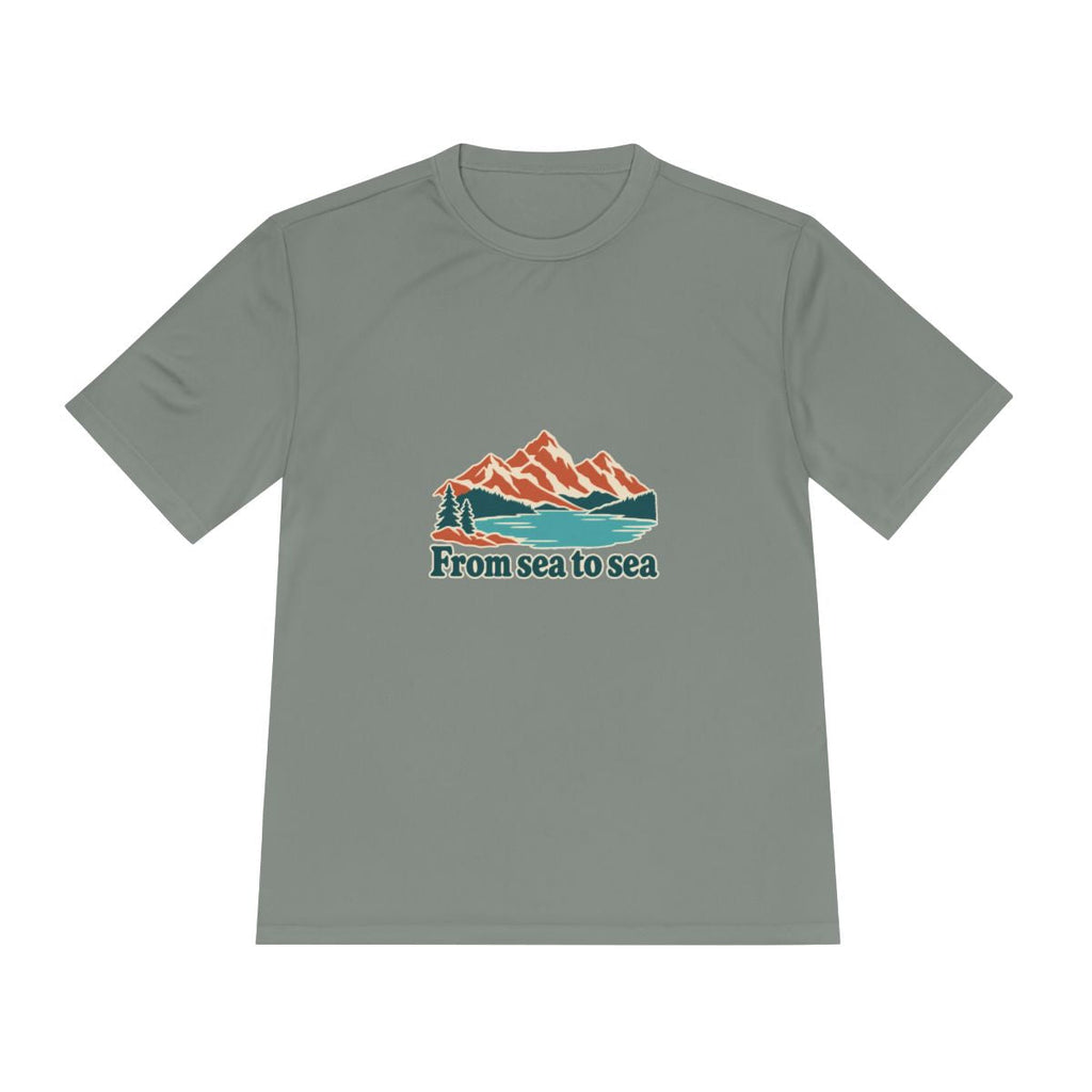 Canada Performance T-Shirt | Rockies Lake | From sea to sea | Country Travel Gift — front — View 15