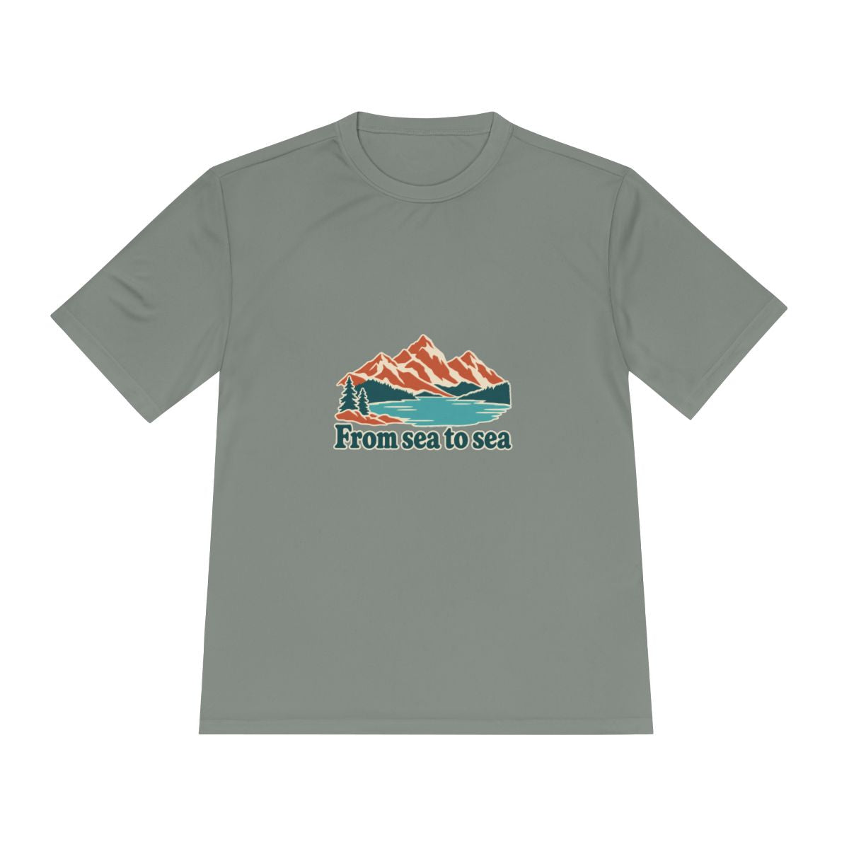 Canada Performance T-Shirt | Rockies Lake | From sea to sea | Country Travel Gift — front — View 15