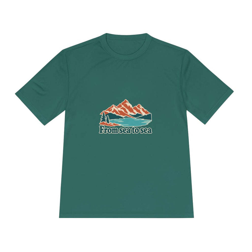 Canada Performance T-Shirt | Rockies Lake | From sea to sea | Country Travel Gift — front — View 18